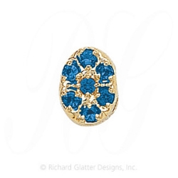 GS032 S - 14 Karat Gold Sapphire Slide 